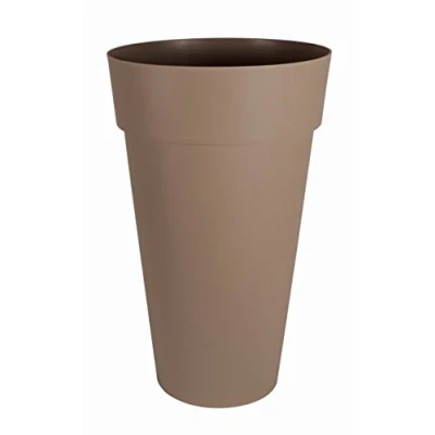 Afbeelding van EDA Bloempot hoge vaas XXL TOSCANE Ø 48 cm volume 90 l x H 80 taupe