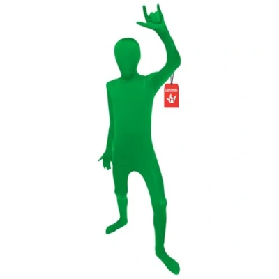 Afbeelding van Morphsuits, voor kinderen, groen, lichaamslengte 135 152 cm maat L