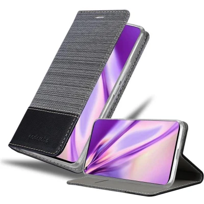 Afbeelding van Cadorabo Hoesje geschikt voor Huawei NOVA 7 5G in GRIJS ZWART Beschermhoes met magnetische sluiting, standfunctie en kaartvakje Book Case Cover Etui