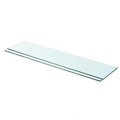 Image de vidaXL Panneaux d&#039;étagère 2 pcs Verre Transparent 90 x 20 cm3051579