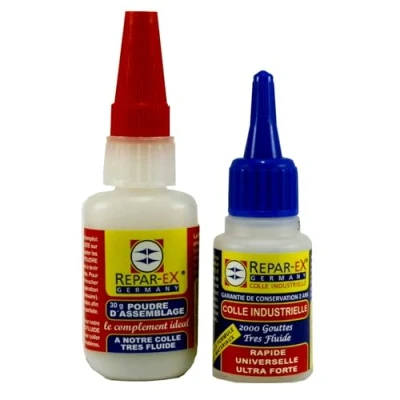 Afbeelding van BRICOLAGEPRO Set van professionele lijm Repar ex 20 g en montagepoeder 30 alle ondergronden