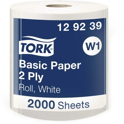 Afbeelding van Tork w1 129239 universal wiper 320 2 lgs wit 680 mtr x 27 cm pak à 1 rol/2000 vel (129239)
