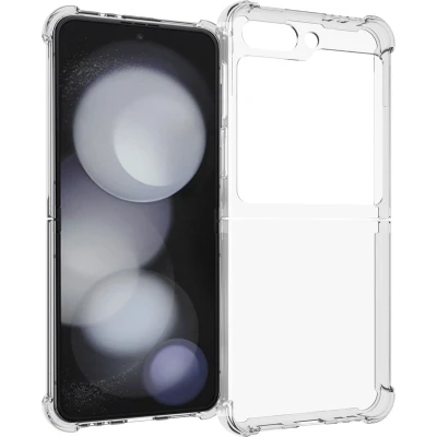Afbeelding van iMoshion Hoesje Geschikt voor Samsung Galaxy Z Flip 6 Siliconen Shockproof Case Transparant