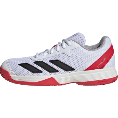 Afbeelding van adidas Performance Courtflash Unisex Tennisschoenen voor alle ondergronden kinderen, Maat: 35.5, Ftwr white/core black/lucid red