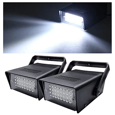Afbeelding van (2 stuks) stroboscooplicht, discostroboscoop, avondspel, stroboscoop, mini wit, voor bar, bruiloft, feest, Halloween