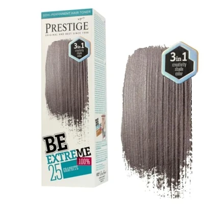 Afbeelding van Prestige Graphite Haarverf Grijs Semi Permanente Haarkleuring Zonder Ammoniak/Peroxide/PPD/Parabenen