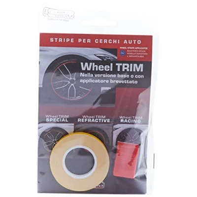 Afbeelding van 4R Quattroerre.it Trim Racing Wheel Banden voor autovelgen, geel, 5 mm x 6 mt