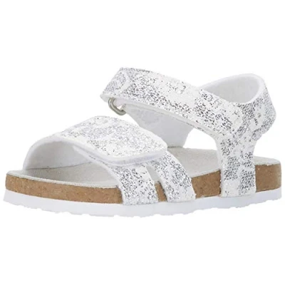 Afbeelding van Chicco Fiore sandalen, verstelbare sandalen met dubbele klittenbandsluiting voor meisjes, zilver.