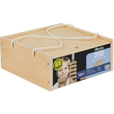 Afbeelding van BBlocks Houten Plankjes in Luxe Kist 200 Stuks