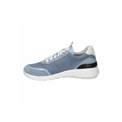 Afbeelding van Josef Seibel Giulietta Sneakers laag, Dames, Maat: 37, Skyblue kombi Leer