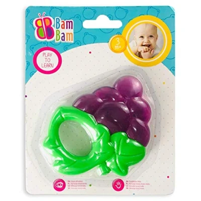 Afbeelding van Bijtring Watergel Gevuld Fruit Koelbijtring Baby druif