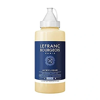 Afbeelding van Lefranc Bourgeois fijne acrylverf, Fles 750 ml, Napels lichtgeel