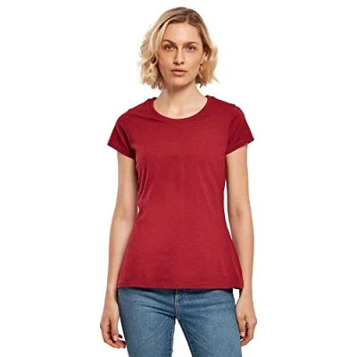 Afbeelding van Damesshirt &#039;Basic Tee&#039; met ronde hals Burgundy XL