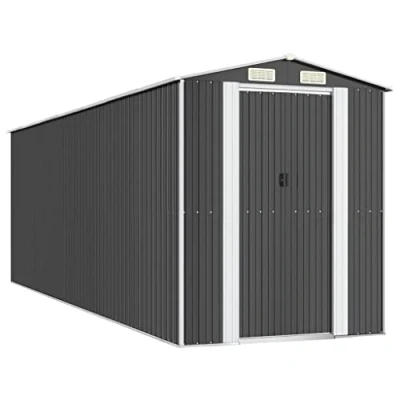 Afbeelding van VidaXL Tuinschuur 192x606x223 cm gegalvaniseerd staal antracietkleurig