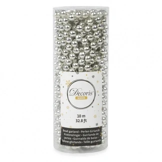Afbeelding van Kralenslinger kerstboom 10 meter (Zilver)