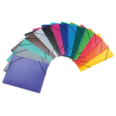 Image de Chemise à élastique HERMA translucide, 14 couleurs différentes, A3, plastique résistant, avec 3 rabats intérieurs, paquet de 42 pièces