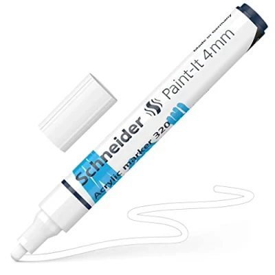 Afbeelding van Schneider acrylmarker Paint it 320 4mm wit S 120249