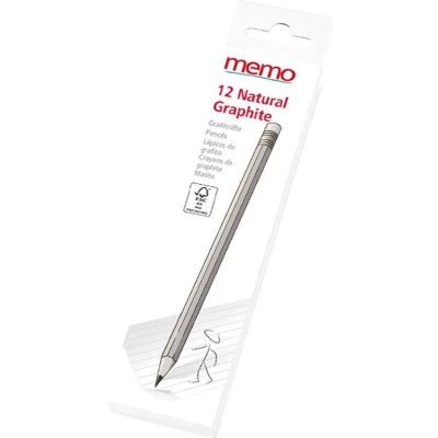Afbeelding van Memo Potlood met Gum FSC 12 stuks