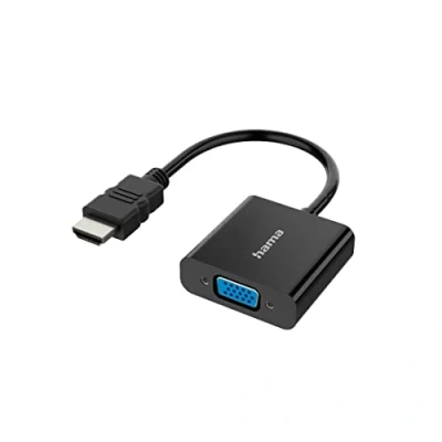 Image de Hama 200343 Câble vidéo et adaptateur 0,15 m HDMI Type A (Standard) VGA (D Sub) Noir