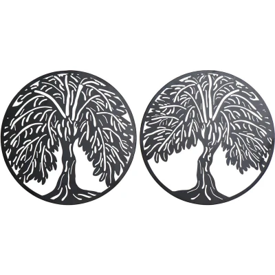 Afbeelding van Wanddecoratie DKD Home Decor Boomstructuur Metaal (2 pcs) (40 x 1 40 cm)