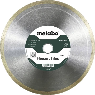 Afbeelding van Metabo 628557000 Diamanten doorslijpschijf Diameter 230 mm Boordiameter 22.23 Tegels 1 stuk(s)