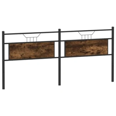 Afbeelding van vidaXL Hoofdbord 200 cm bewerkt hout en staal gerookt eikenkleurig