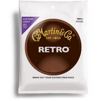 Image de Martin M11 Retro Monel Custom Light 11 52 Jeu de cordes Guitare acoustique
