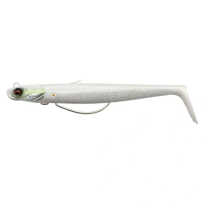 Afbeelding van Savage Gear Sandeel V2 Weedless White Pearl Silver 13cm (31g) (2+1) Shad