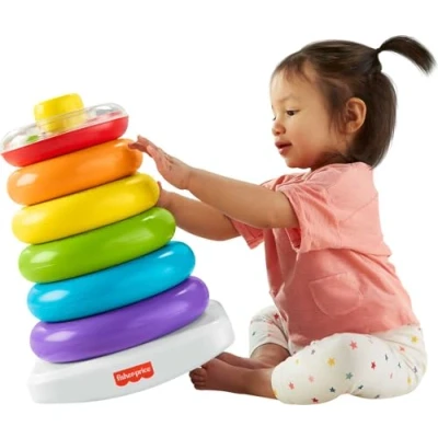 Image de Jouet d&#039;éveil Fisher Price Pyramide Arc en Ciel Géante