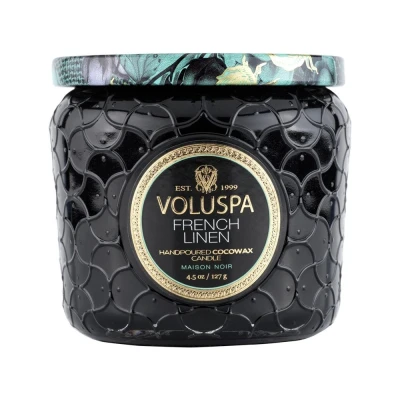 Afbeelding van Voluspa Maison Noir French Linen Petite Jar Candle Geurkaars 127 gr