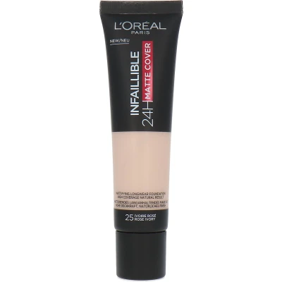 Afbeelding van L&#039;oreal 24h Infaillible Matte Cover Foundation 25 Rose Ivory 30 ml