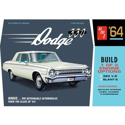 Afbeelding van 1:25 AMT 1366 1964 Dodge 330 Car Plastic Modelbouwpakket