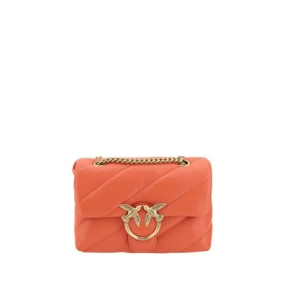 Afbeelding van Pinko LOVE PUFF MINI Schoudertas Mandarin red/antique goldcoloured, Dames, Maat: One Size, gold coloured
