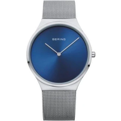 Afbeelding van Bering Classic Collection Uniseks analoog kwartshorloge met roestvrijstalen armband en saffierglas, Zilverkleurig, zilver/zilver