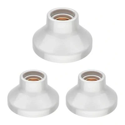 Afbeelding van ledscom.de 3 stuks ELEKTRA plafondlamp/lampfitting, porselein, glanzend wit, 1 x E27 max. 300 W