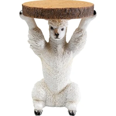 Afbeelding van Bijzettafel Animal wit alpaca Kare Design