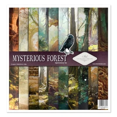 Afbeelding van ITD Collection Scrapbooking pakket 12 x inch, plakboek papier, decoratief decoupage, kaarten maken, papierformaat 310 320 mm (Mysterious Forest, SLS053)