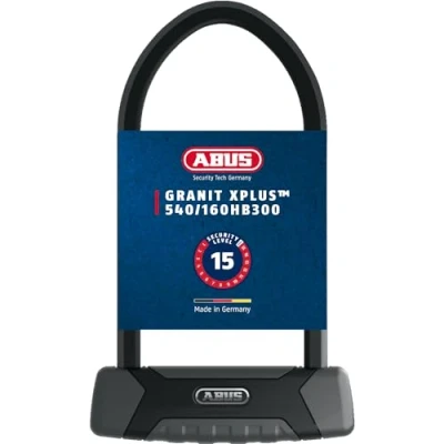 Afbeelding van ABUS Graniet XPlus 540 U slot + USH houder, fietsslot met 13 mm dikke beugel en cilinder, veiligheidsniveau 15 300 mm, beugelhoogte