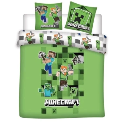 Afbeelding van Minecraft dekbedovertrek Lits Jumeaux 240 x 220 cm / 65 Polyesterkatoen