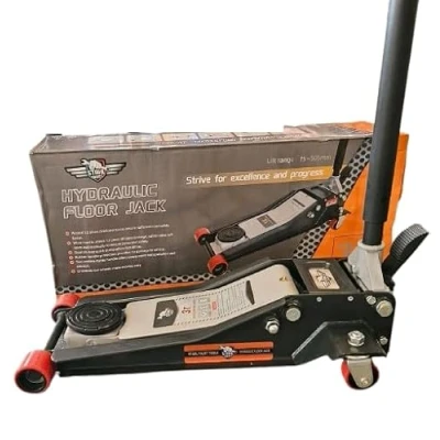 Afbeelding van Utra platte manoeuvreerwagen 3 ton met pedaal krik 75 505 mm