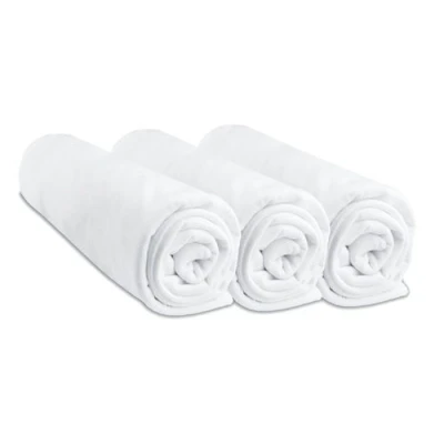 Image de Lot de 3 draps housse jersey coton 50x100 Couleur Blanc