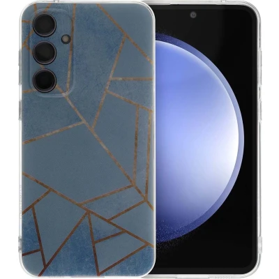 Afbeelding van iMoshion hoesje Geschikt voor Samsung Galaxy S23 FE Siliconen Design Meerkleurig / Blue Graphic