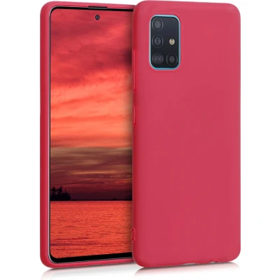 Afbeelding van kwmobile telefoonhoesje geschikt voor Samsung Galaxy A51 Hoesje smartphone Back cover in granaatappelrood