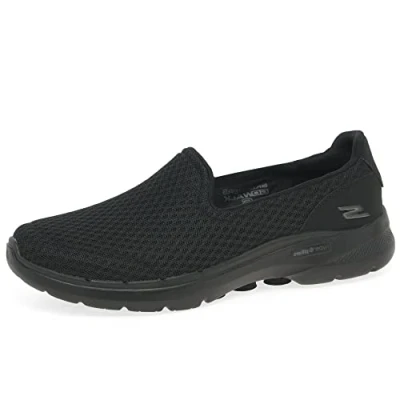 Afbeelding van Skechers Go Walk 6 Big Splash Sneakers voor dames, Zwart Textiel Trim