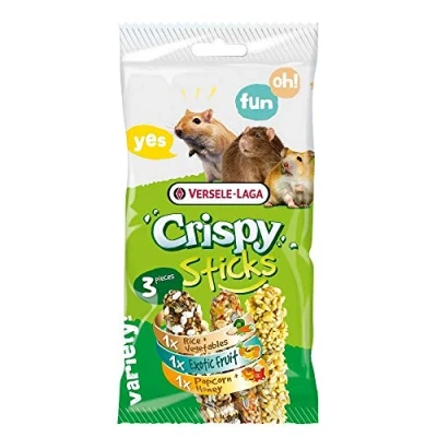 Afbeelding van Versele Laga Crispy Sticks Triple Variety Pack Knaagdiersnack Mix 3x55 g Omnivoren