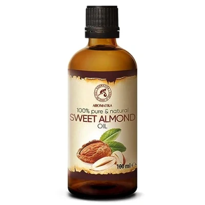 Afbeelding van Amandelolie 100ml 100% Puur Natuurlijke Basisolie Dragerolie Rijk aan Mineralen &amp; Vitamines voor Intensieve Huidverzorging Massage Wellness Maken van Eigen Cosmetica Ontspanning Beauty Anti Rimpels Aging