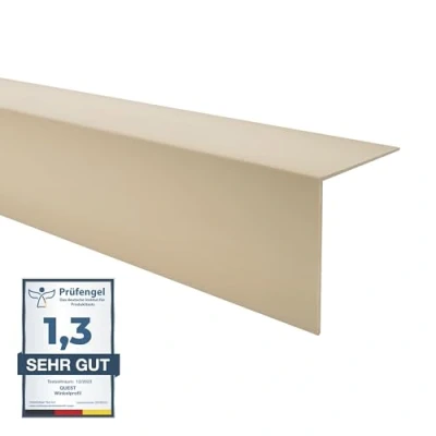 Afbeelding van Quest PVC randbeschermingshoek zonder plakband hoeklijst hoekbescherming 25 x 15 mm 100 cm beige