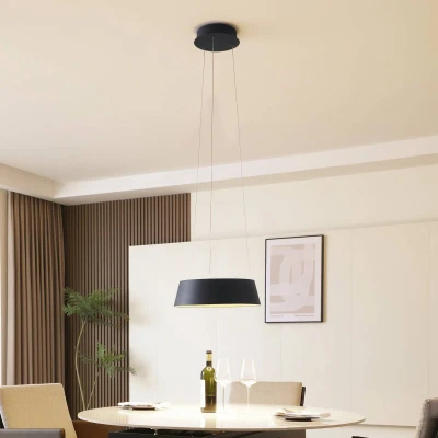 Afbeelding van Lucande Hanglampen CCT 1licht Aluminium, siliconen, ijzer zwart, goud Inclusief lichtbron