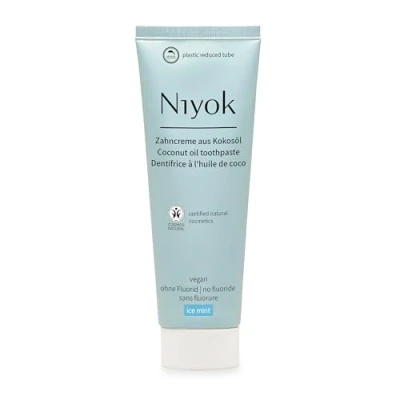 Afbeelding van Niyok Tandpasta Kokosolie ijsmunt 75 ML Gezonde mond Veganistisch