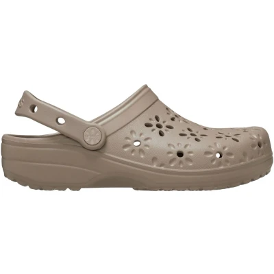 Afbeelding van Crocs Classic Floral CUT OUT Unisex Badslippers, Maat: 41 42, Taupe Kunststof